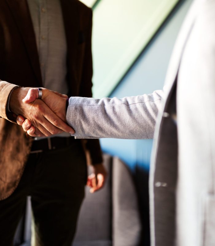 Business handshake and successful business people concept. Partnership, deal, agreement.